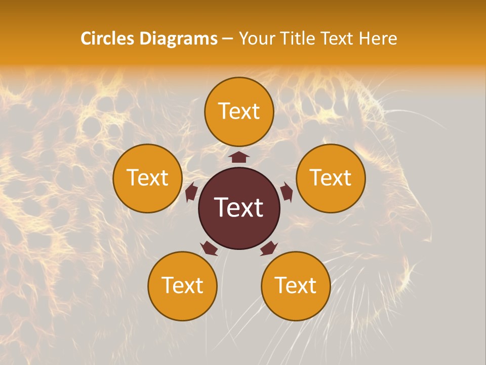 A Cheetah Powerpoint Presentation With A Black Background PowerPoint Template