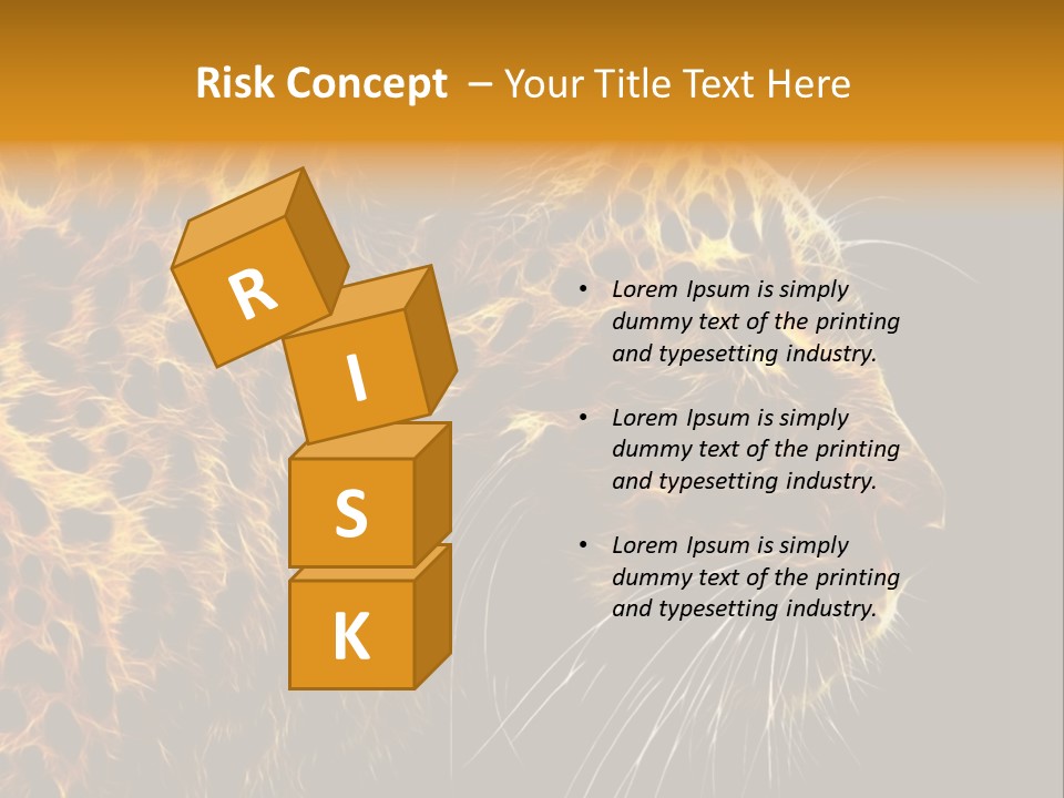 A Cheetah Powerpoint Presentation With A Black Background PowerPoint Template