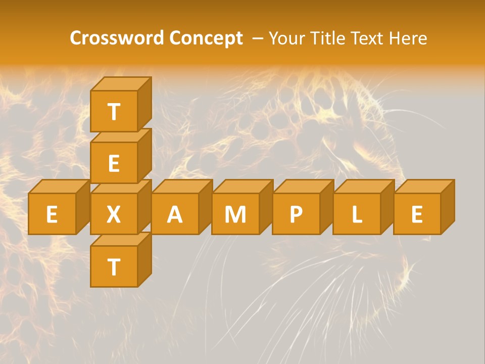 A Cheetah Powerpoint Presentation With A Black Background PowerPoint Template