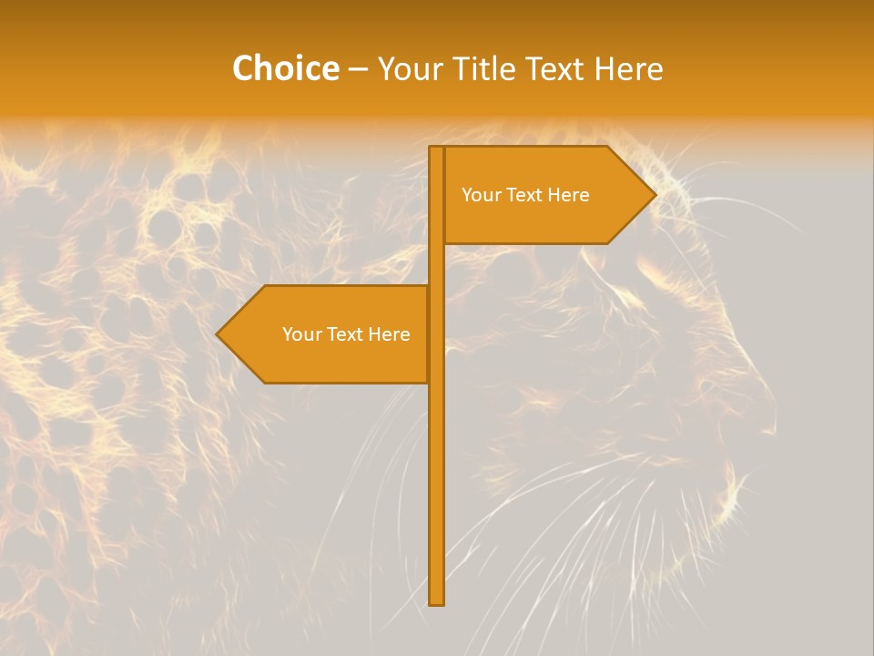 A Cheetah Powerpoint Presentation With A Black Background PowerPoint Template