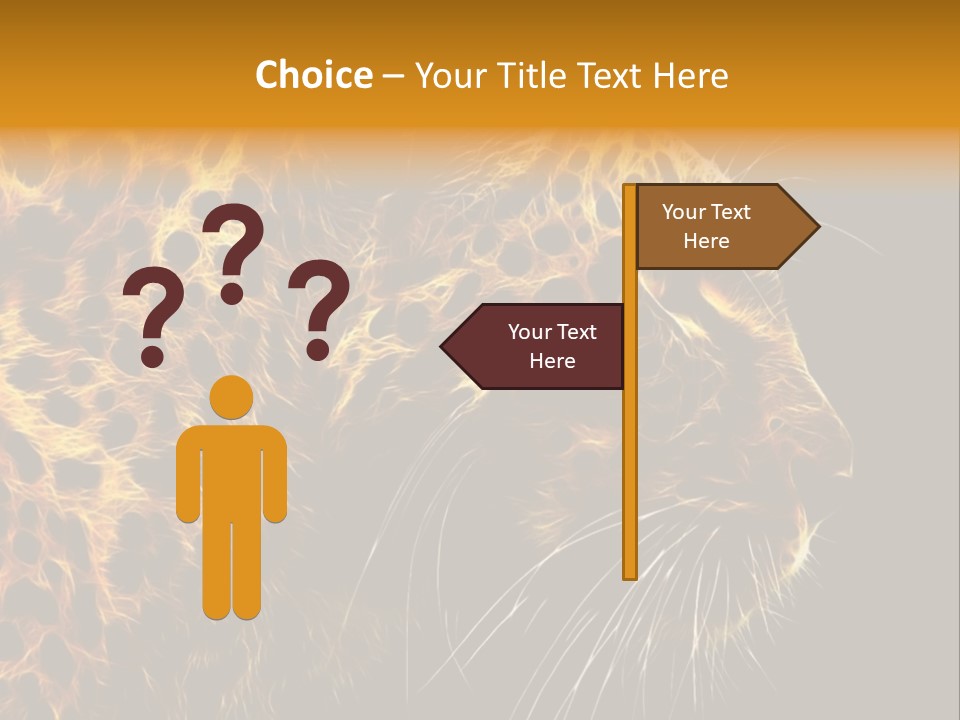 A Cheetah Powerpoint Presentation With A Black Background PowerPoint Template