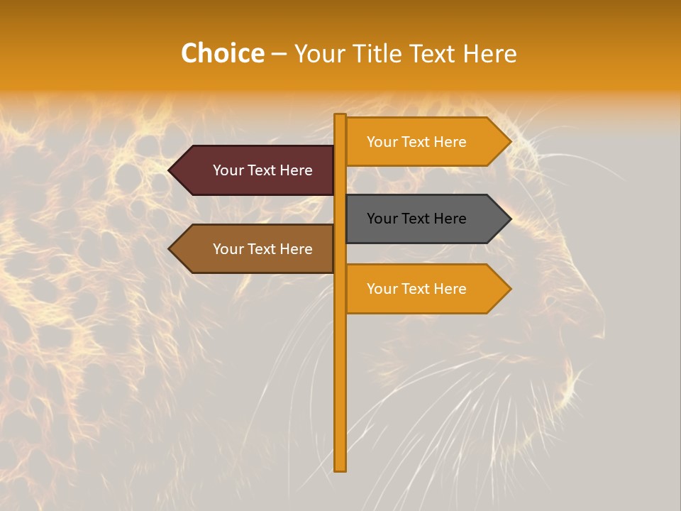 A Cheetah Powerpoint Presentation With A Black Background PowerPoint Template