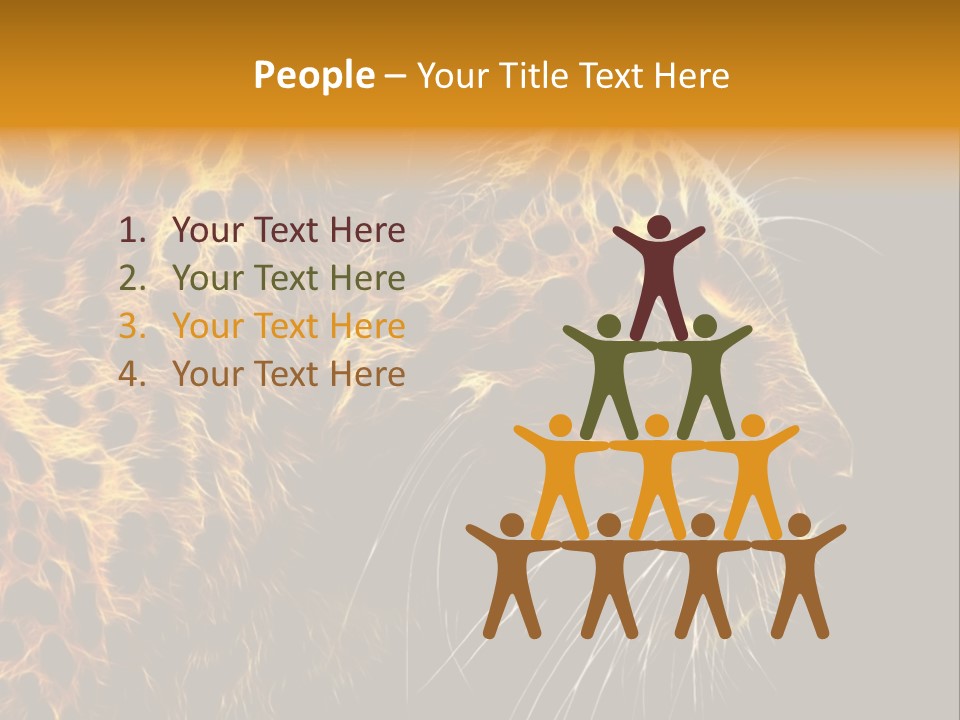 A Cheetah Powerpoint Presentation With A Black Background PowerPoint Template