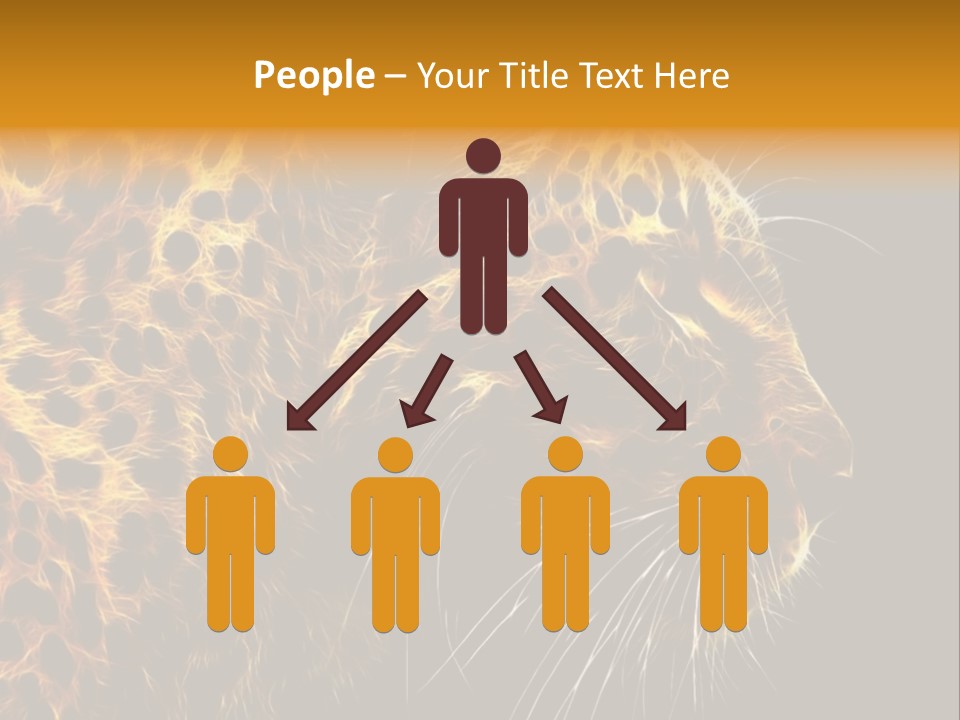 A Cheetah Powerpoint Presentation With A Black Background PowerPoint Template