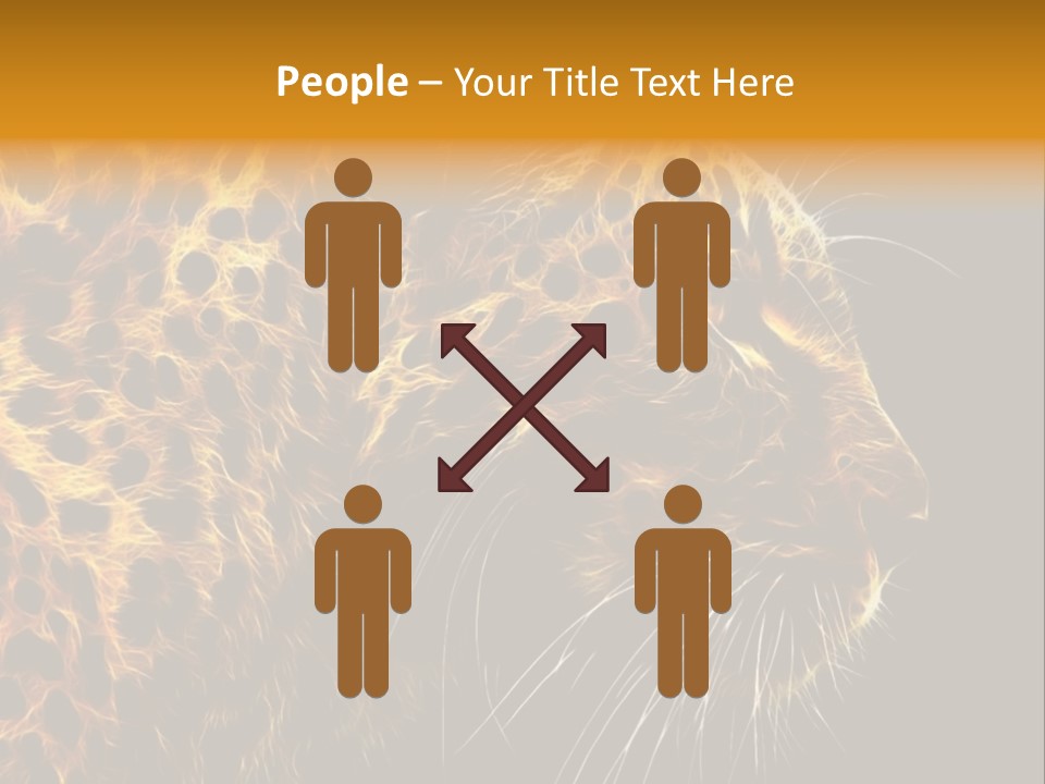 A Cheetah Powerpoint Presentation With A Black Background PowerPoint Template