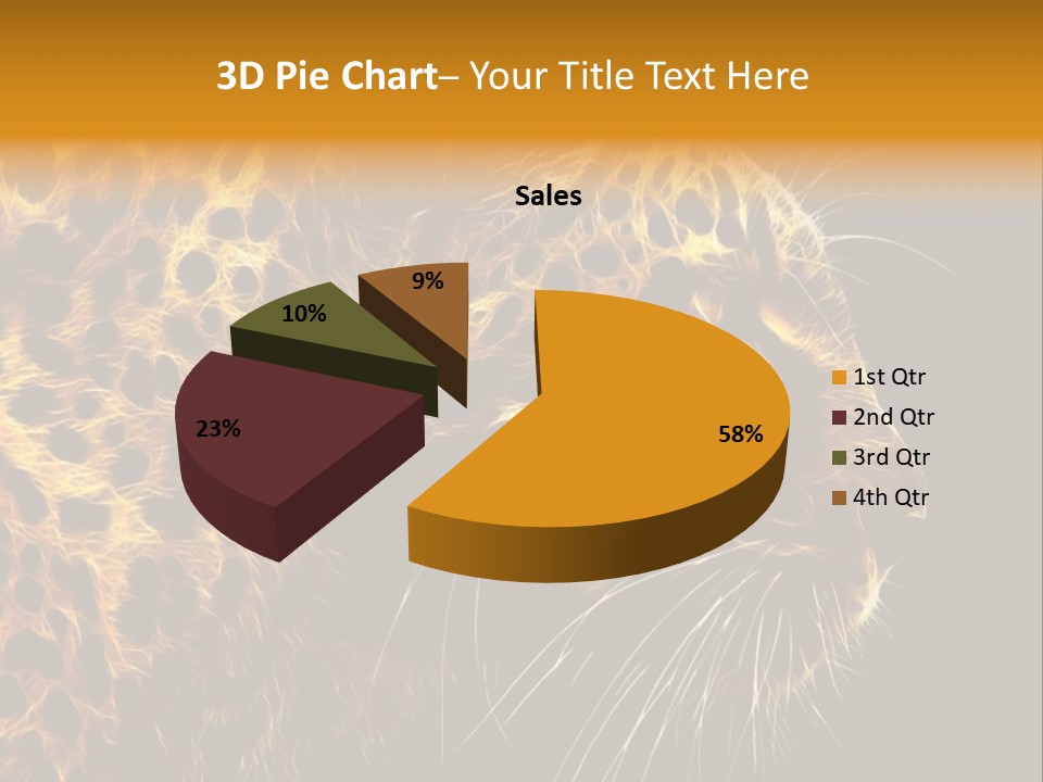 A Cheetah Powerpoint Presentation With A Black Background PowerPoint Template