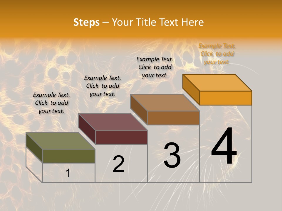 A Cheetah Powerpoint Presentation With A Black Background PowerPoint Template