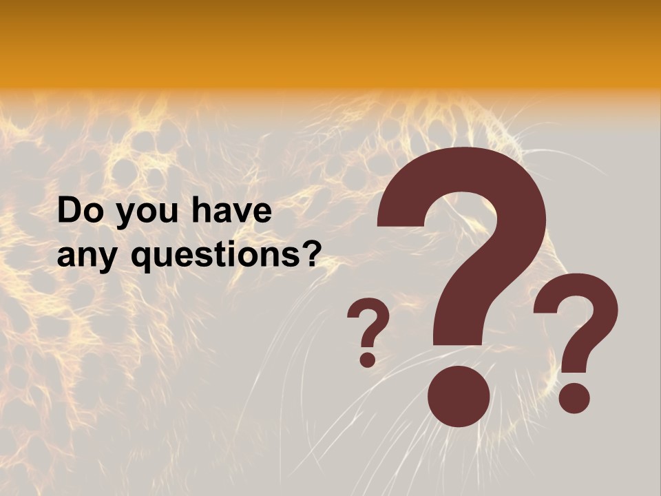 A Cheetah Powerpoint Presentation With A Black Background PowerPoint Template