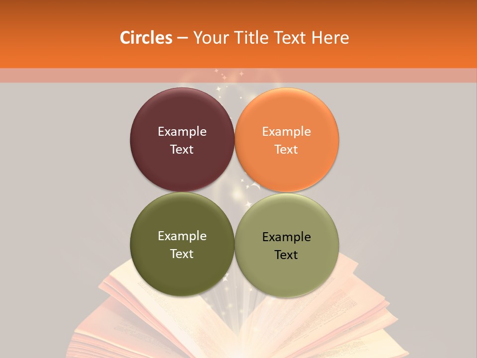 An Open Book With A Light Coming Out Of It PowerPoint Template