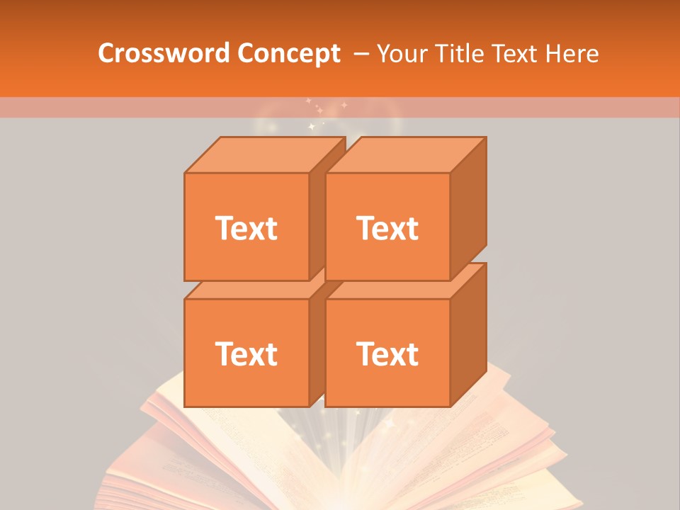 An Open Book With A Light Coming Out Of It PowerPoint Template