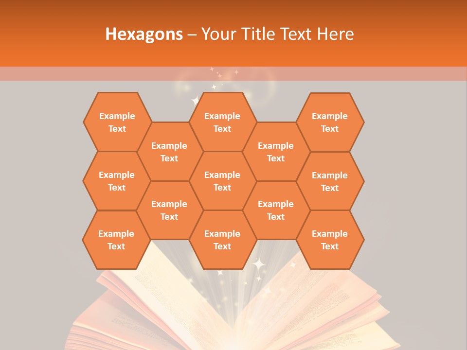 An Open Book With A Light Coming Out Of It PowerPoint Template