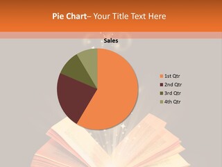 An Open Book With A Light Coming Out Of It PowerPoint Template