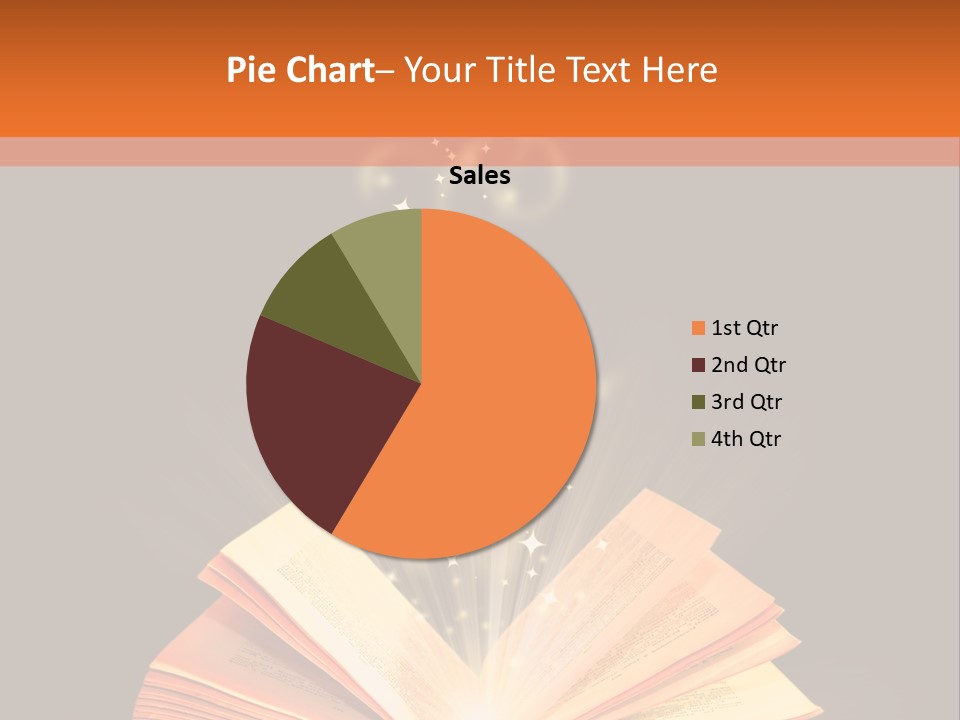 An Open Book With A Light Coming Out Of It PowerPoint Template