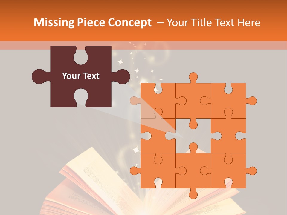 An Open Book With A Light Coming Out Of It PowerPoint Template