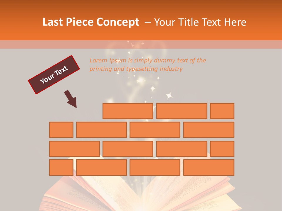 An Open Book With A Light Coming Out Of It PowerPoint Template