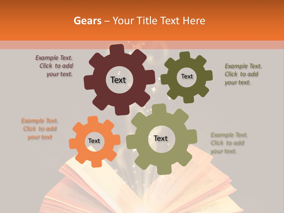 An Open Book With A Light Coming Out Of It PowerPoint Template