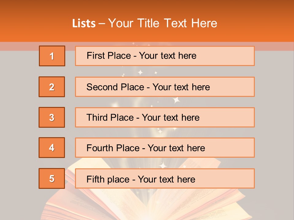 An Open Book With A Light Coming Out Of It PowerPoint Template