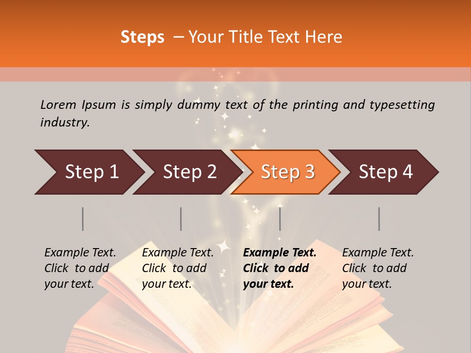 An Open Book With A Light Coming Out Of It PowerPoint Template
