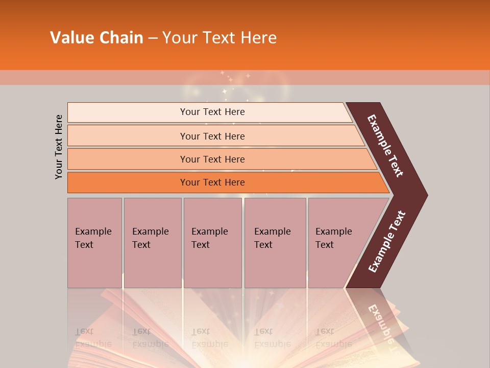 An Open Book With A Light Coming Out Of It PowerPoint Template