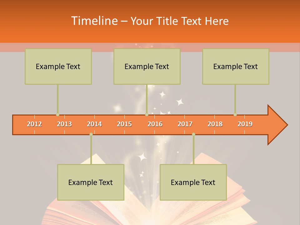 An Open Book With A Light Coming Out Of It PowerPoint Template