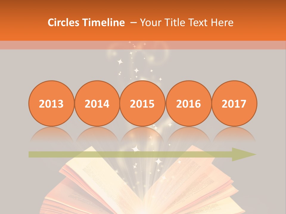 An Open Book With A Light Coming Out Of It PowerPoint Template
