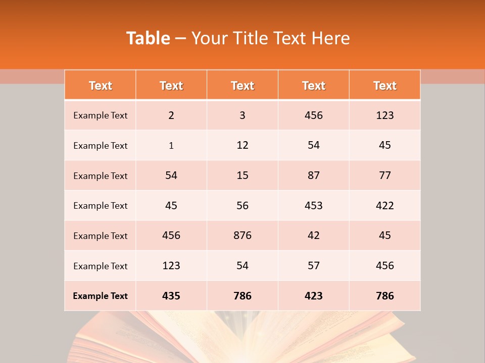 An Open Book With A Light Coming Out Of It PowerPoint Template