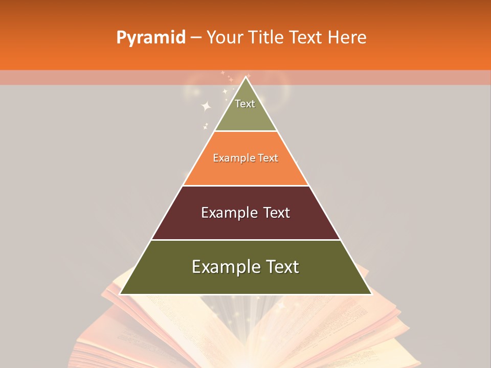 An Open Book With A Light Coming Out Of It PowerPoint Template