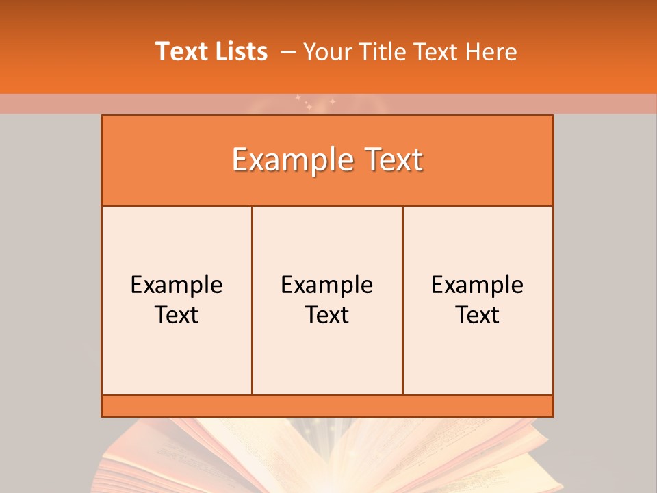 An Open Book With A Light Coming Out Of It PowerPoint Template