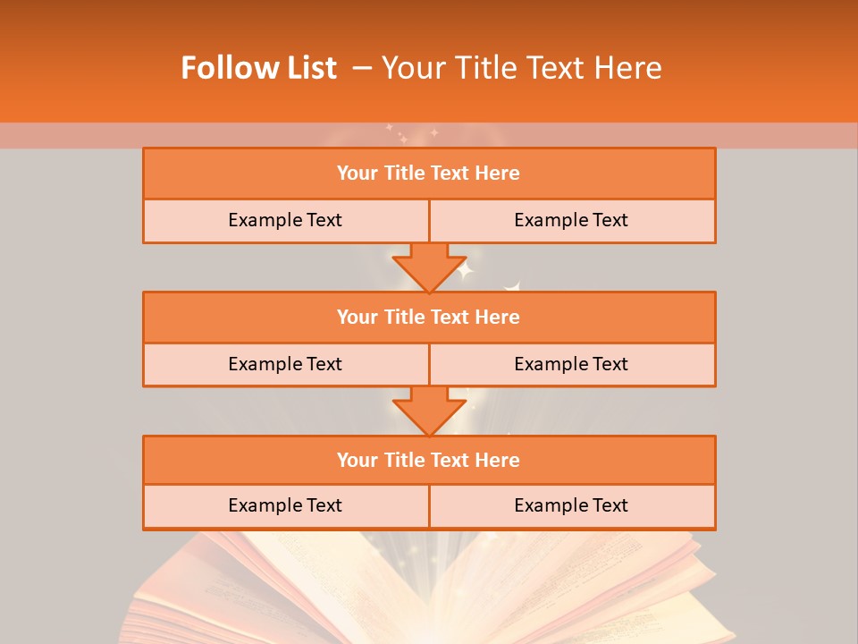 An Open Book With A Light Coming Out Of It PowerPoint Template