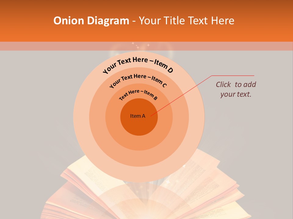 An Open Book With A Light Coming Out Of It PowerPoint Template
