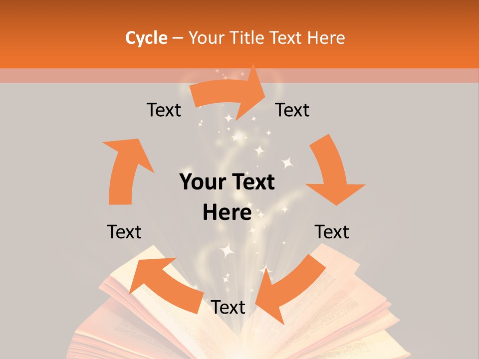 An Open Book With A Light Coming Out Of It PowerPoint Template