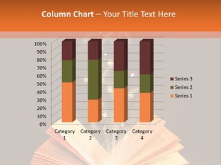 An Open Book With A Light Coming Out Of It PowerPoint Template
