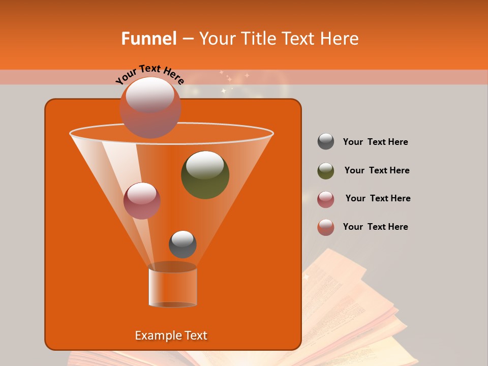 An Open Book With A Light Coming Out Of It PowerPoint Template