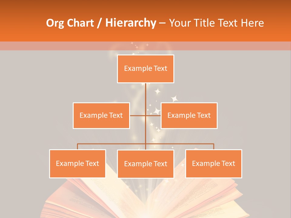 An Open Book With A Light Coming Out Of It PowerPoint Template