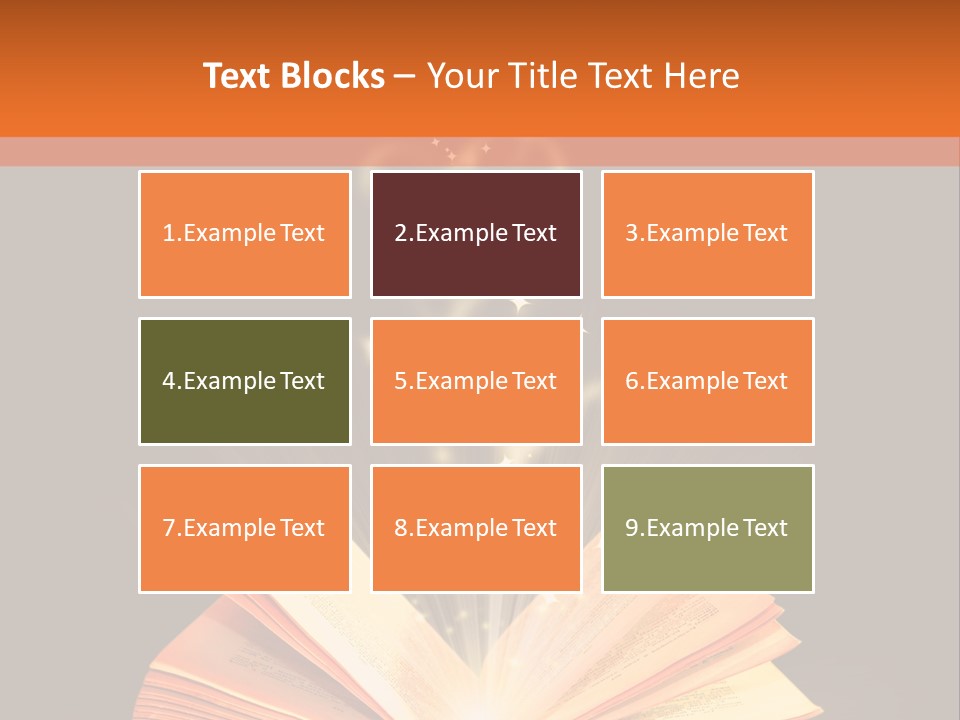An Open Book With A Light Coming Out Of It PowerPoint Template