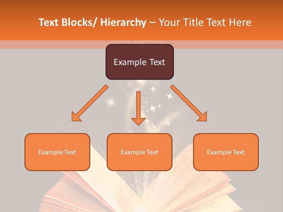 An Open Book With A Light Coming Out Of It PowerPoint Template