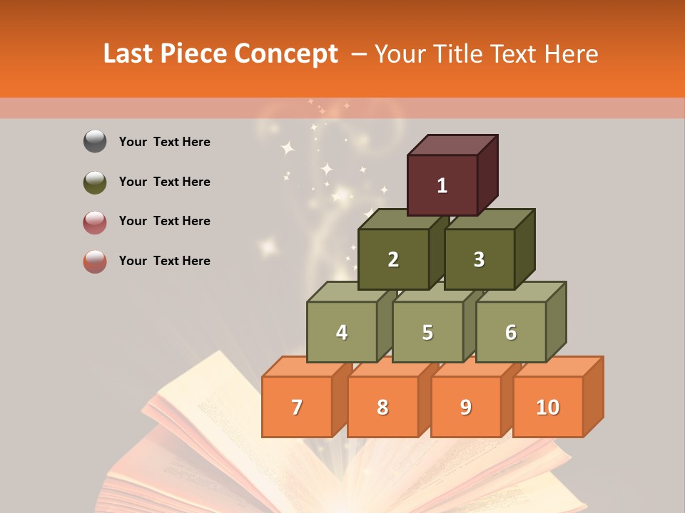 An Open Book With A Light Coming Out Of It PowerPoint Template