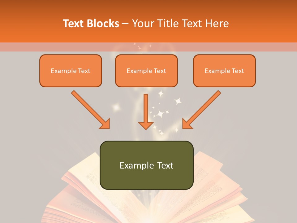 An Open Book With A Light Coming Out Of It PowerPoint Template