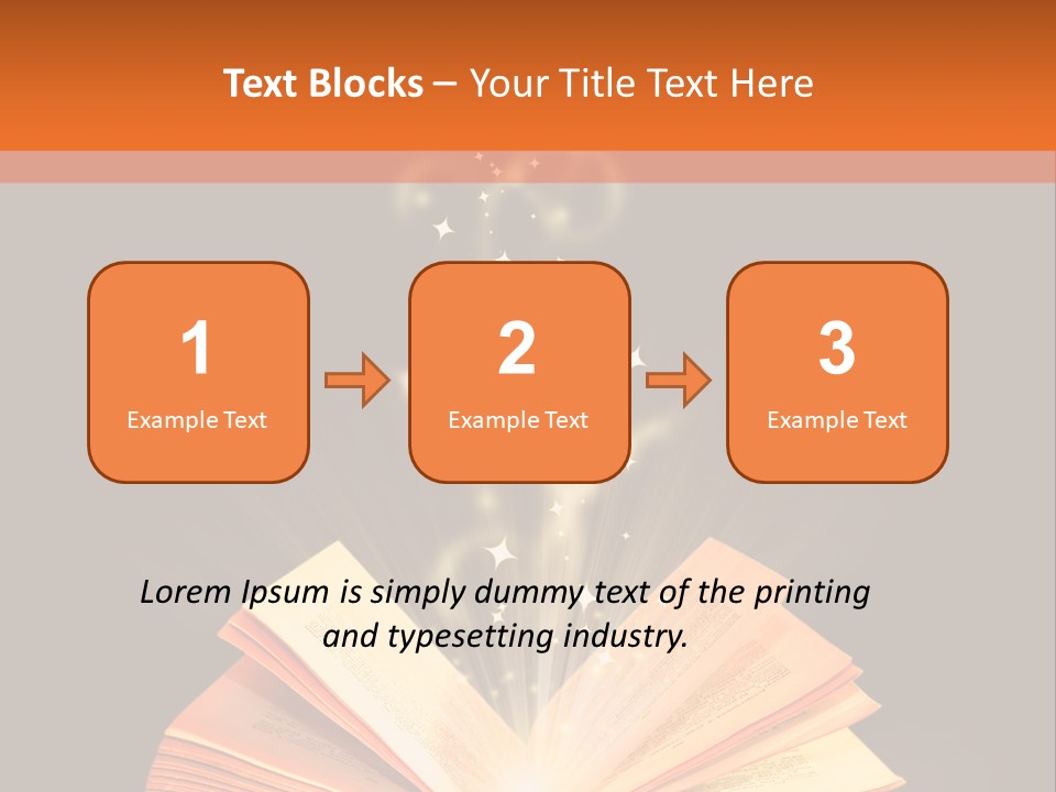An Open Book With A Light Coming Out Of It PowerPoint Template
