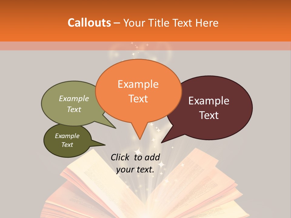 An Open Book With A Light Coming Out Of It PowerPoint Template