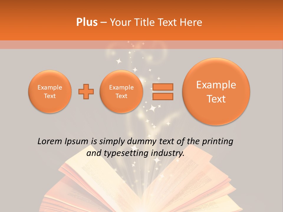 An Open Book With A Light Coming Out Of It PowerPoint Template