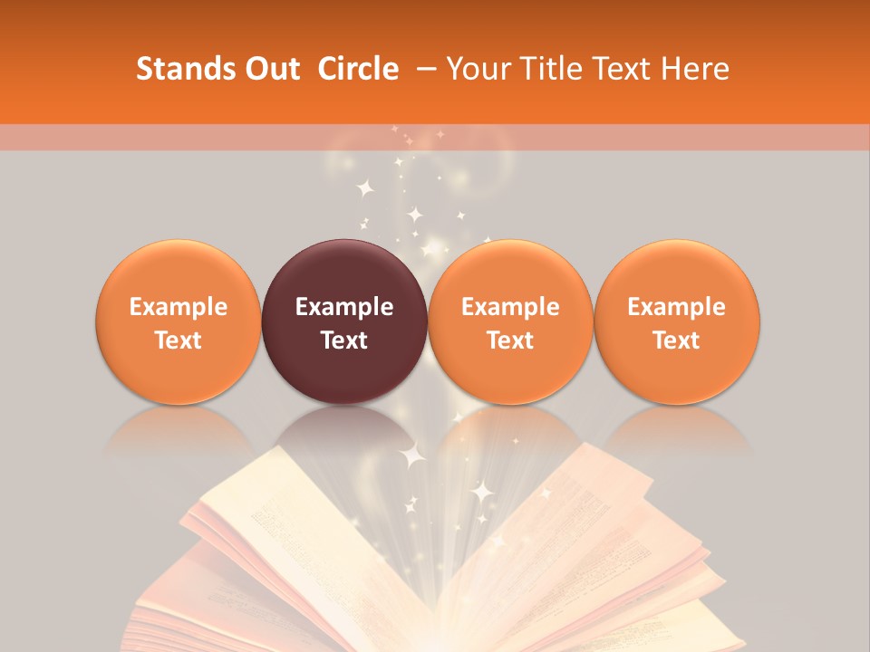 An Open Book With A Light Coming Out Of It PowerPoint Template