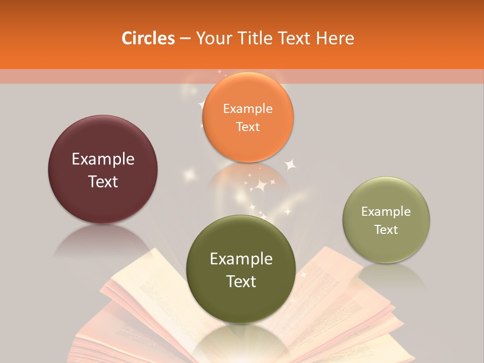 An Open Book With A Light Coming Out Of It PowerPoint Template