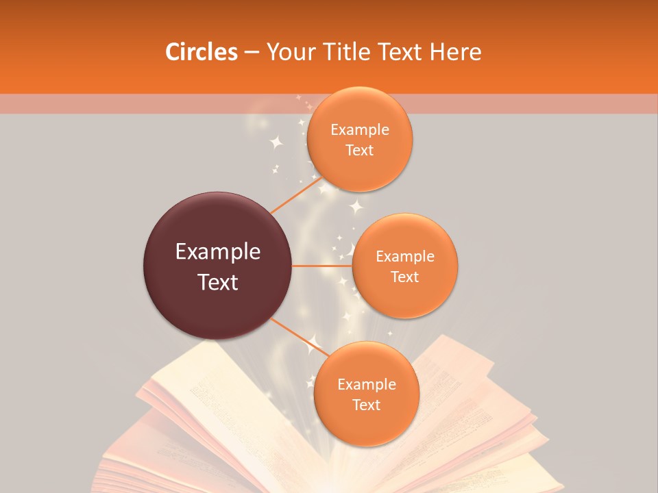 An Open Book With A Light Coming Out Of It PowerPoint Template