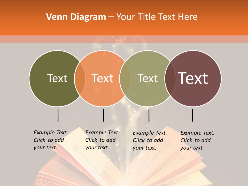 An Open Book With A Light Coming Out Of It PowerPoint Template