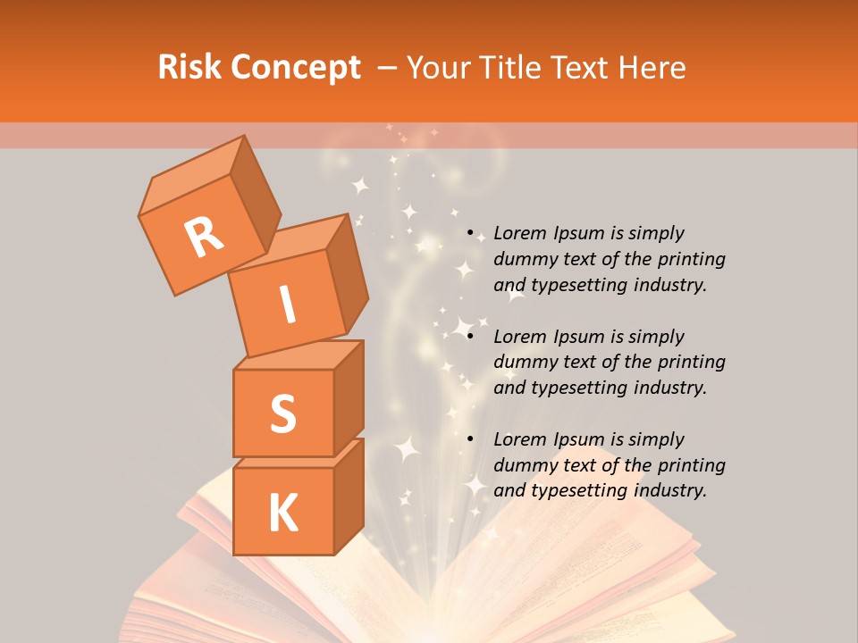 An Open Book With A Light Coming Out Of It PowerPoint Template