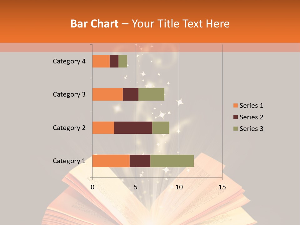 An Open Book With A Light Coming Out Of It PowerPoint Template
