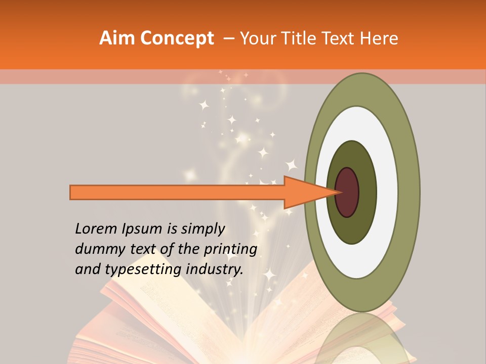 An Open Book With A Light Coming Out Of It PowerPoint Template