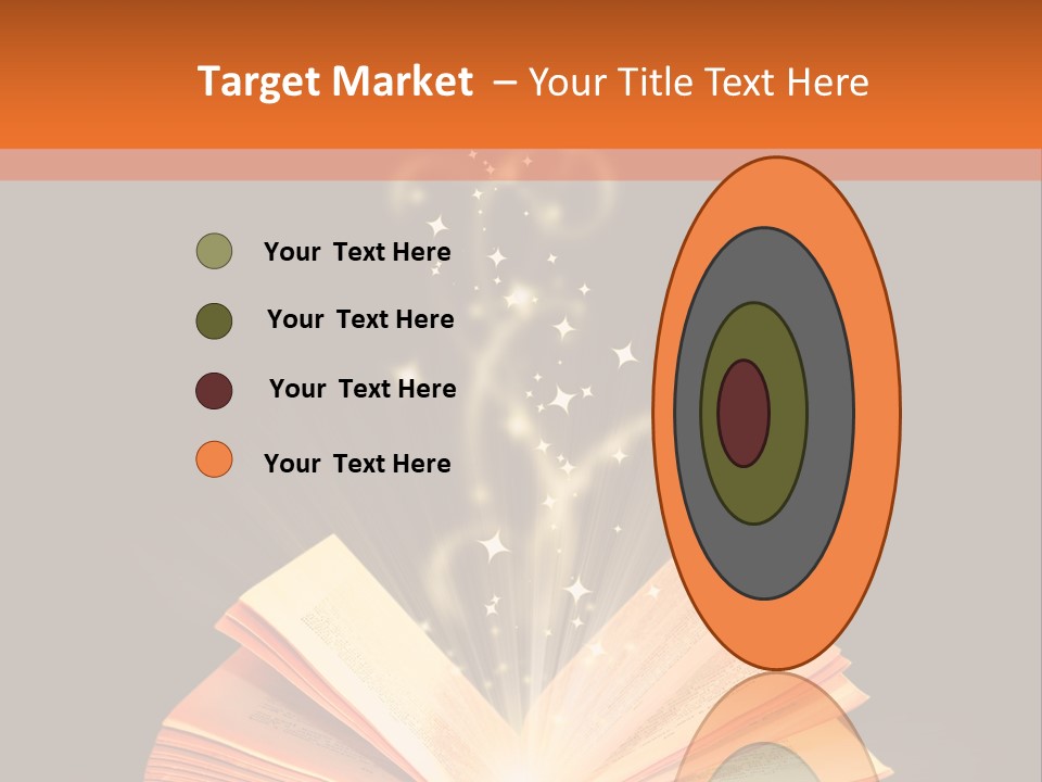 An Open Book With A Light Coming Out Of It PowerPoint Template