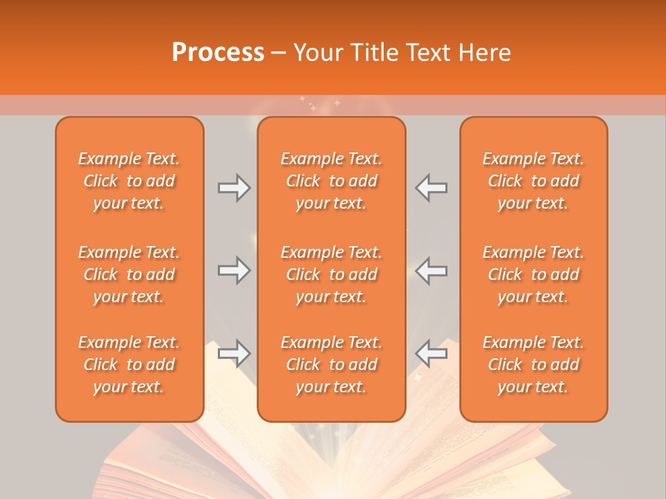 An Open Book With A Light Coming Out Of It PowerPoint Template